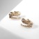 Earrings metal "dinosaurs" skeleton, color gold