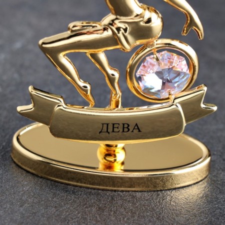 Сувенир знак зодиака «Дева», 7х2,3х9 см, с кристаллом-5