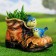 Figure Kashpo "boots with two birds" 18x14cm
