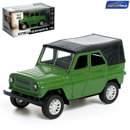 Metal machine "UAZ Hunter", inertia, 1:32, light and sound, green color