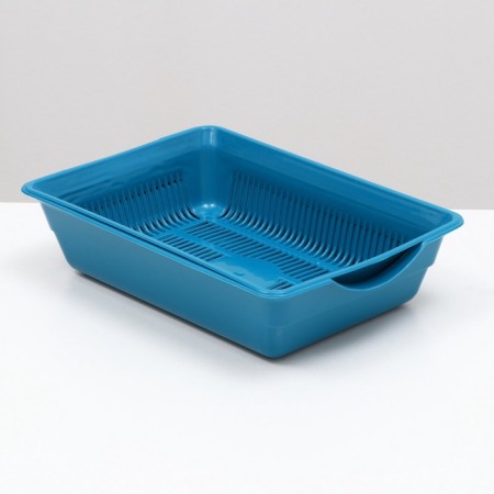 Deep toilet with a mesh of 36 x 25 x 9 cm, blue-4