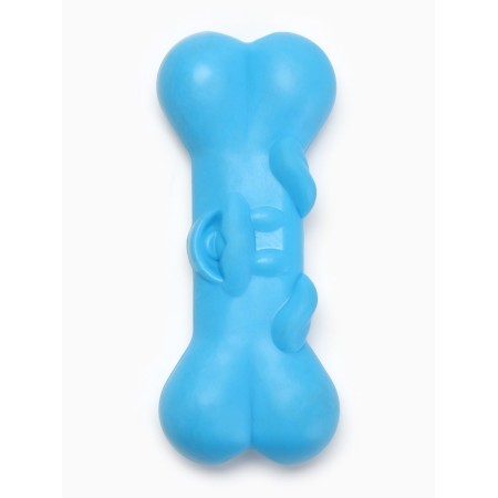Chewing toy "bone with a smile", tpr, 9 cm, blue-1