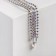 Bracelet with rhinestones “shine” thread in circles, rainbow color in silver, 18cm