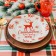 New Year. Ceramic plate "Happy Year", 20 cm, white color