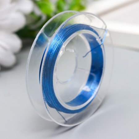 Biser wire d 0.3 mm, Blue steering. 10 m