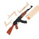Elastic shotgun from wood "AK-47 automatic