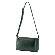 Female bag, artificial leather, green 30x8x20 cm