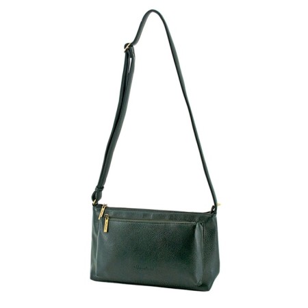 Female bag, artificial leather, green 30x8x20 cm