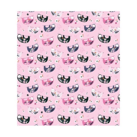 A set of napkins for setting the table "Flower sloths", rectangular, size 32x46 cm, 4 pcs-2