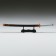 Souvenir weapon "Katana Nobu" 77cm, blue hilt, on a stand