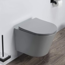Comforty 105 MH toilet seat, SoftClose duroplast is thin, quick-saturated, light gray color