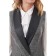 Women's vest, size 42, gray color, black