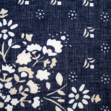 Women's stole, dark blue color, size 90x180 cm-1