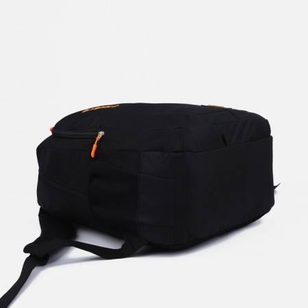 Male backpack on a zipper, 2 outer pockets, black color-2