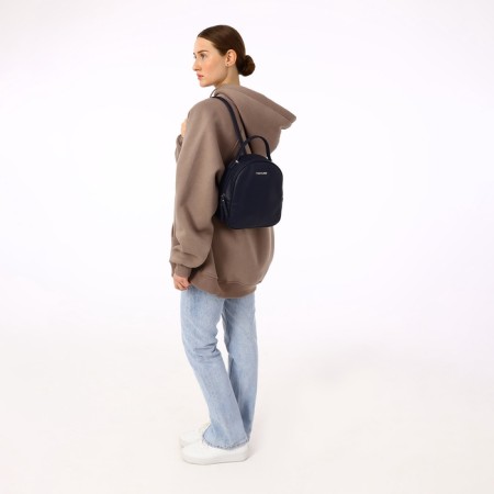 Women's backpack city, Textura, blue color-8