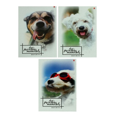 Notepad A5, 40 sheets on the puppy paperwork, laminated cardboard cover, mix