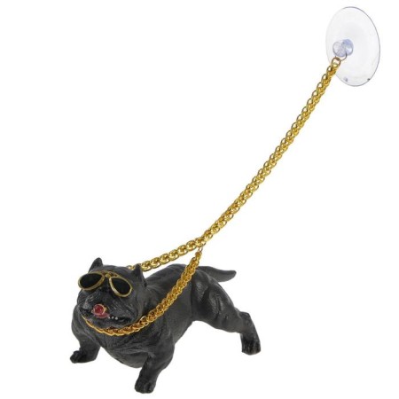 Dog on a car panel with suction cup for glass, bulldog-5