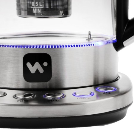 Electric kettle Windigo LSK-1807, glass, 1.7 l, 2200 watts, adjustment t °-3