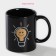 Mug - chameleon ceramic shade "Light bulb", 350 ml, black color