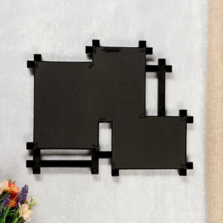 Photo frame plastic in 3 photos 10x15, 13x18 cm "straight lines" black 30.5x38 cm-3