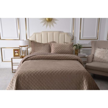 A set with a veil "Nathaniel", size 160x220 cm, 50x70 cm, beige color-1