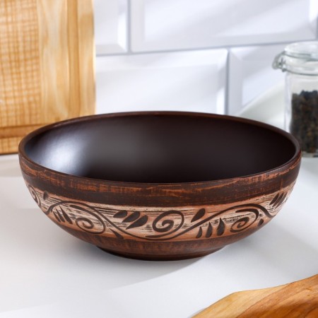 Borsch bowl "Ornament", 0.8 liters. 5.5 x 17.5 x 17.5 cm