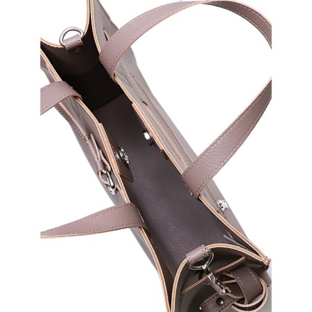 Female bag, artificial leather, 345x280x135 cm, beige T.-4