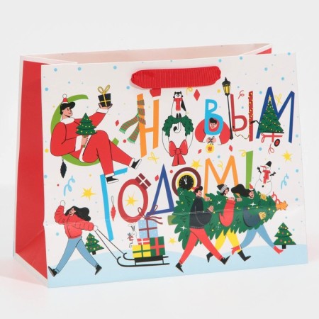 Laminated horizontal package “Waiting for magic”, MS 18 x 23 x 10 cm, New Year-3