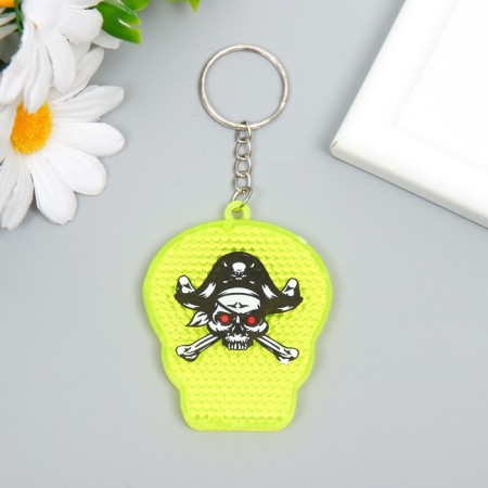 Browler plastic reflective cataphote "Pirate Skull" 5x5.5 cm