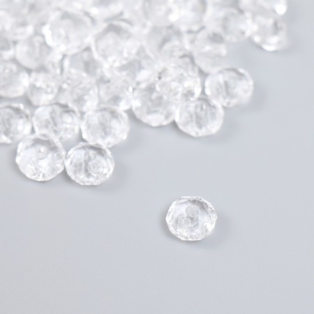 Beads Plastic "Ball with faces" transparent set 10 grams 0.7x0.7x0.5 cm