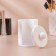Organizer for storing cotton pads, with a lid, 6.7 × 11 cm, white color