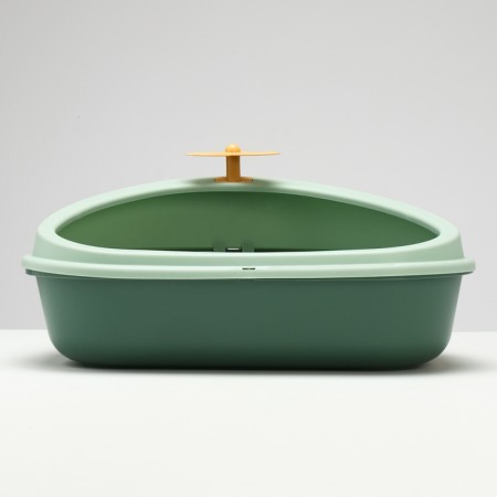 Toilet with a triangular side 47 x 41 x 19.5 cm, green-3