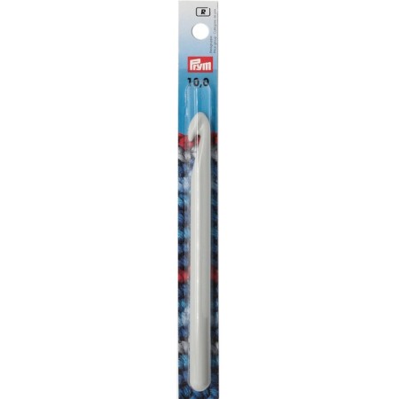 Knitting hook, plastic, 10 mmx14 cm,