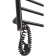 Electric towel Domoterm 109-6, 400x800 mm, left, black matte