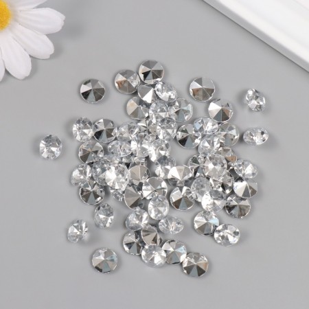 Decor for creativity plastic "Rhinestones. Transparent" set 60 pcs d = 1 cm-2