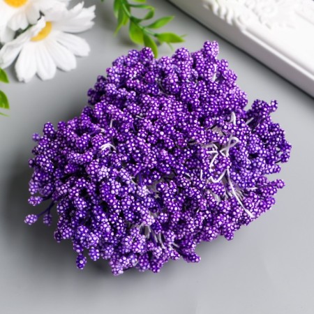 Stamens for flowers "droplets bubble purple" 4x7 mm set 700 pcs length 6.5 cm-1