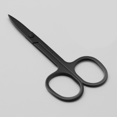 Scissors manicure, wide, bent, 9 cm, black color