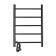 Electric towel Domoterm 109-5, 500x710 mm, left, black matte