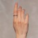 Ring "Zigzag" trend, silver color, dimensionless