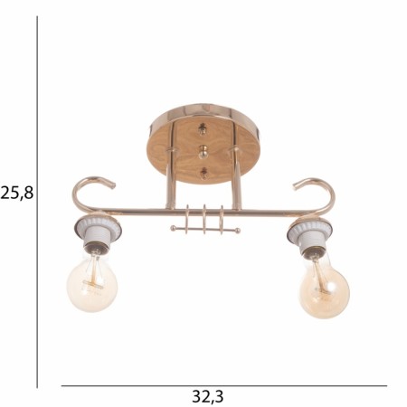 Aleta chandelier 2x40W BP E27 Gold Model: 2800430-5