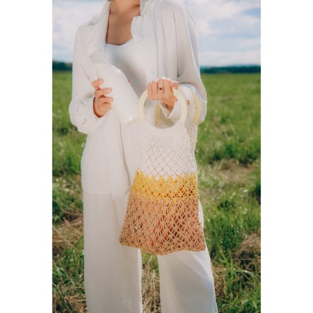 Female Bag Sl Home, manual weaving, cotton, ring 14.5 cm, 30 × 45 cm-8