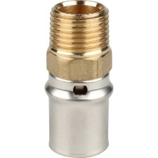 Муфта-пресс STOUT SFP-0001-001220, 1/2" х 20 мм, наружная резьба, латунь