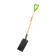 Shovel is universal, rectangular, l = 115 cm, wooden lacquered stalk, Sibrtekh