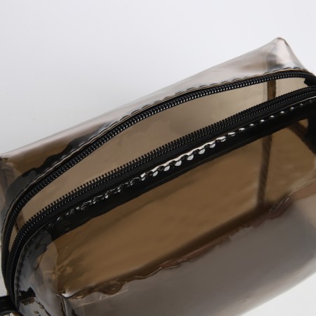 Cosmetic bag with lightning, black/transparent color-3