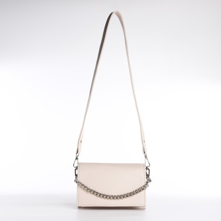 Women's bag Textura, messenger, small size, beige color-4