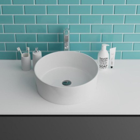 Grossman GR-3013 sink, round, D = 410 mm, white-1
