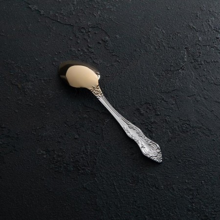 Teaspoon "Troika", h = 14 cm, thickness 1.5 mm, artistic painting on nitride-titano coating, silver handle color-1