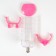 External drinker for a cage, 500 ml, pink