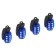 Caps on the tire valve K-5, blue, metal, 4 pcs. AVC24