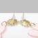 Earrings plastic "Bunny" with a flower, colored in gold